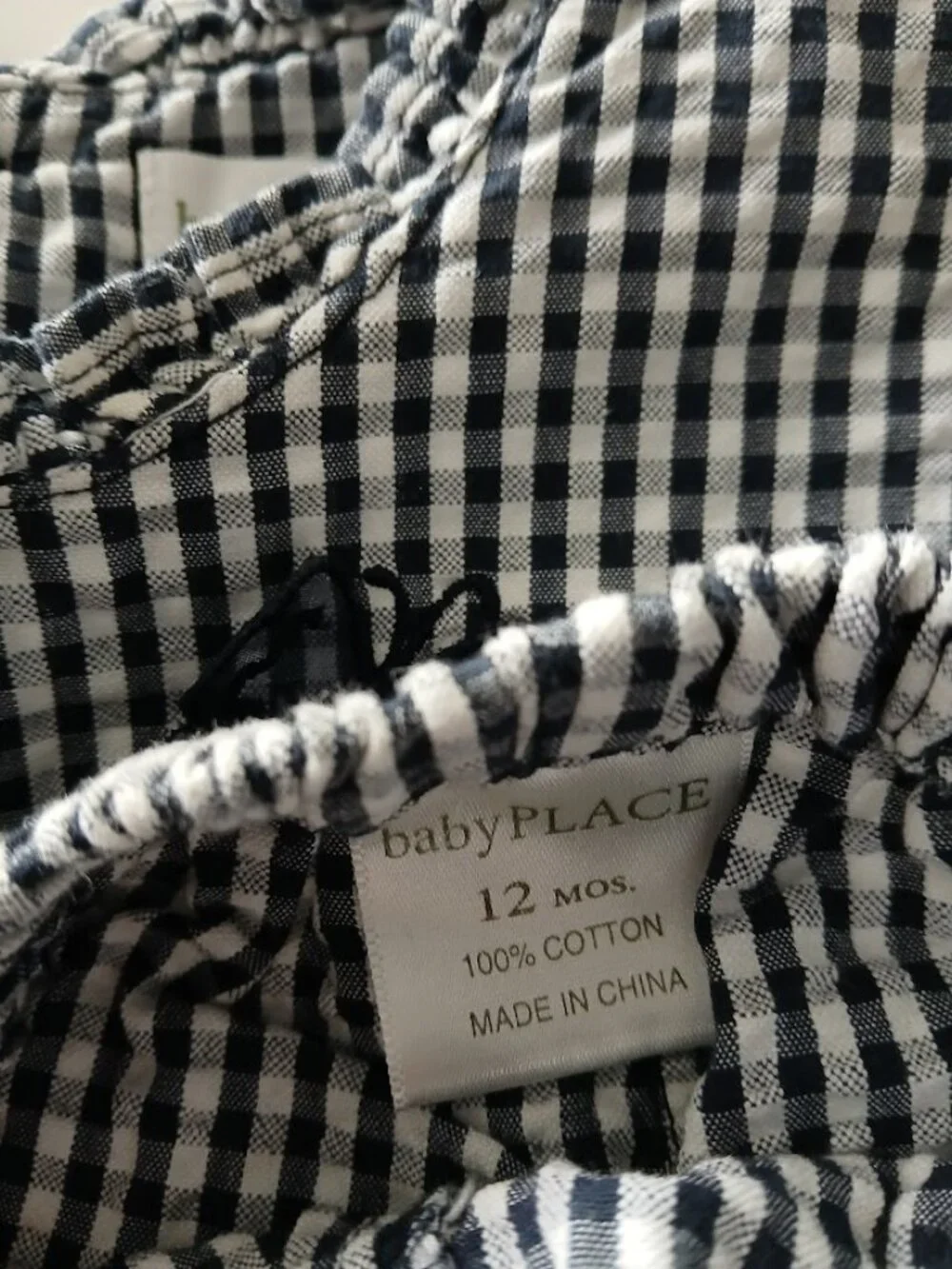 Baby Place by Children's Place Gingham Dress 2pc set 12mo - Picture 5 of 6